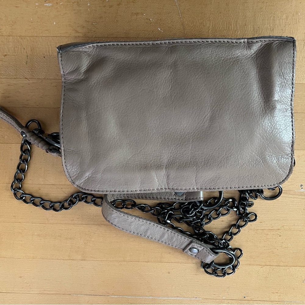 Liebeskind Berlin Elegant Taupe Leather Chain Bag